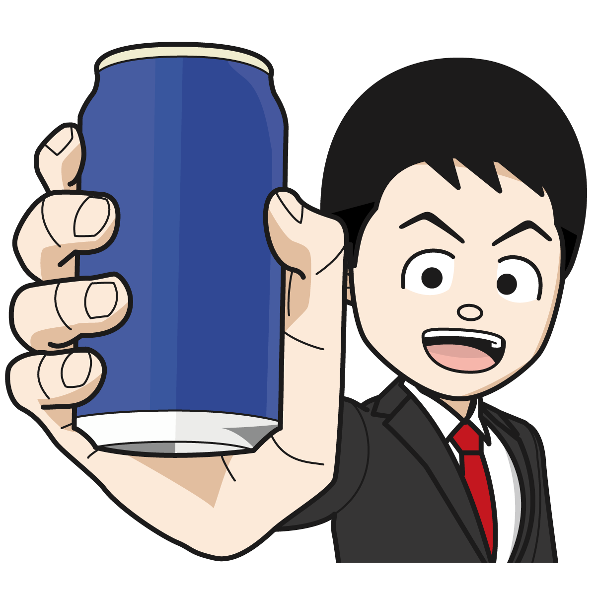 缶ビール 金麦 をかざすサラリーマン 男 03 2 イラスト Mido Kichi